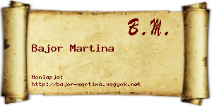 Bajor Martina névjegykártya